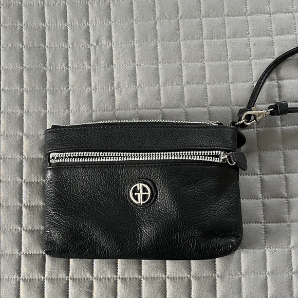 Giani Bernini Black and Silver Striped Interior Bag